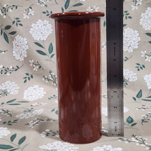 Dansk Brown Cylinder Vase Scandinavian Minimalist Style Vase Dansk NR Japan Vase - Picture 8 of 10